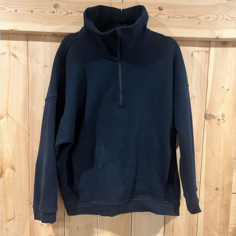 lululemon athletica Black Funnel Neck Half Zip Jacket